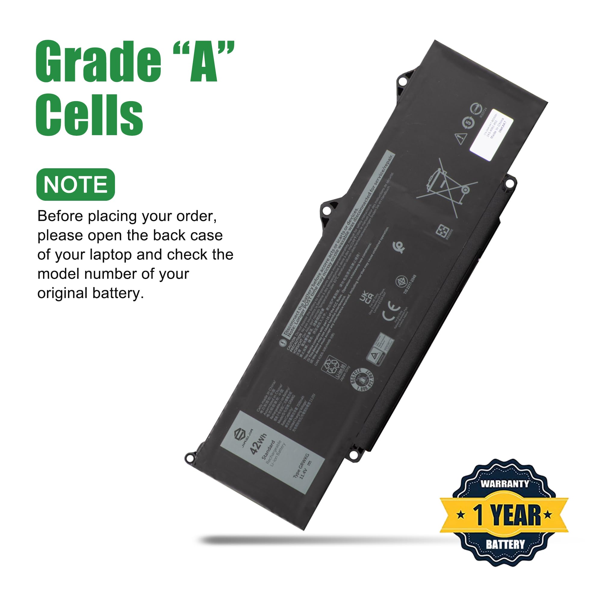 Amazon.com: JIAZIJIA GRWKG Laptop Battery Replacement for Dell